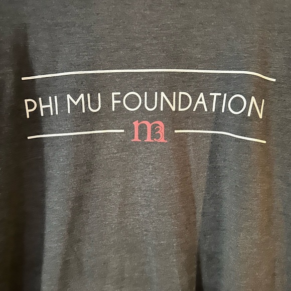 Dark Grey Phi Mu Foundation T-shirt Size L - Picture 3 of 6